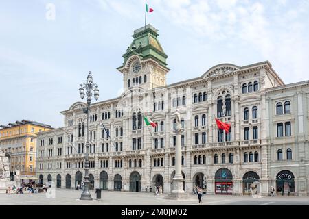 Palazzo del Municipio di Trieste (Rathaus), Piazza Unita d'Italia (Platz der Einheit Italiens), Triest, Region Friaul Julisch Venetien, Italien Stockfoto