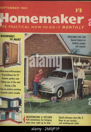 Bild des „Homemaker“ Magazins auf der Titelseite der Ausgabe vom September 1961. Homemaker war eines der ersten DIY-Magazine in großbritannien Stockfoto