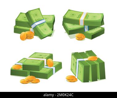 Isometrisches Dollarset Stock Vektor