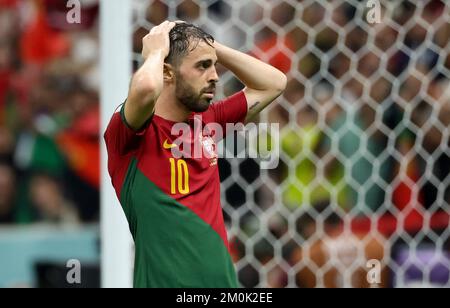 Bernardo Silva von Portugal während der FIFA-Weltmeisterschaft 2022, Runde des 16. Fußballspiels zwischen Portugal und der Schweiz am 6. Dezember 2022 im Lusail-Stadion in Al Daayen, Katar - Photo Jean Catuffe / DPPI Stockfoto