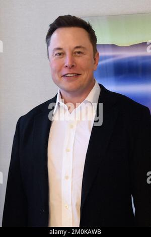 Elon Musk, der reichste Mann der Welt und CEO von Tesla, SpaceX und Twitter. Moschus ist außerdem Gründer der Boring Company und Mitbegründer von Neuralink, OpenAI und der Online-Bank x.com, die mit Confinity zu PayPal fusionierte. Stockfoto