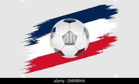Frankreich Fußball Vektor Frankreich Flagge Farben Grunge Vektorbild Stock Vektor