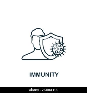 Symbol „Immunität“. Monochrom Simple Detox Diet Icon für Vorlagen, Webdesign und Infografiken Stock Vektor