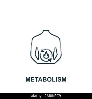 Metabolismus-Symbol. Monochrom Simple Detox Diet Icon für Vorlagen, Webdesign und Infografiken Stock Vektor