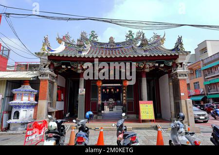 Der Gott des Krieges Tempel wurde 1665 erbaut und der gefeierten Gottheit Guan Gong in Tainan, Taiwan, gewidmet. Stockfoto