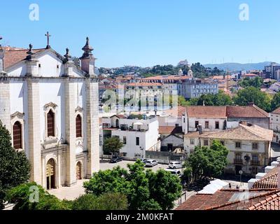 Ein Blick auf die Unsterbliche Frau der unbefleckten Empfängnis, die Kathedrale Leiria, Portugal Stockfoto