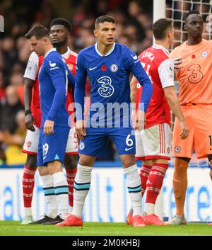 06 Nov 2022 - Chelsea gegen Arsenal - Premier League - Stamford Bridge Thiago Silva von Chelsea während des Spiels der Premier League in Stamford Bridge. Picture : Mark Pain / Alamy Stockfoto