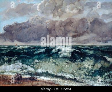 Gustave Courbet, The Wave (La Vague), Ölgemälde auf Leinwand, 1869-1870 Stockfoto