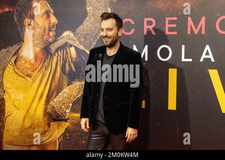 Mailand, Italien. 06.. Dezember 2022. Cesare Cremonini besucht die Präsentation seines Films „Cremonini Imola 2022 Live“ im Space Cinema Odeon in Mailand, Italien. (Foto: Maria Laura Arturi/NurPhoto) Kredit: NurPhoto/Alamy Live News Stockfoto