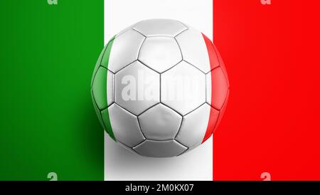 Englische Fußballflagge auf englischem Hintergrund. 3D Abbildung. Stockfoto