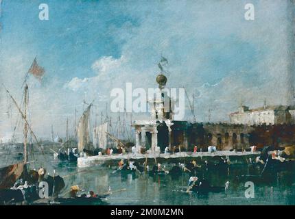 Punta della Dogana, Gemälde des italienischen Künstlers Francesco Guardi, 1960er Stockfoto