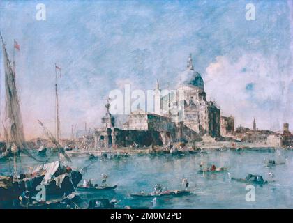 Venedig: Punta della Dogana, Gemälde des italienischen Künstlers Francesco Guardi, 1960er Stockfoto