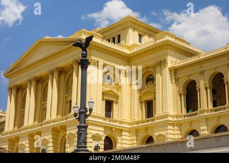 Sao Paulo, Brasilien: Fassade des historischen Palastes des Ipiranga Museums im Independence Park Stockfoto