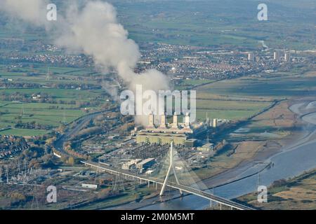 Connah's Quay Power Station, Gas Powered, Flintshire, Nordwales, Großbritannien Stockfoto