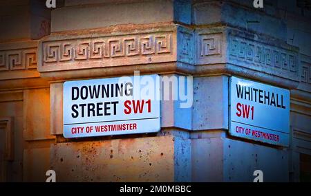 Besuchen Sie Downing Street, Whitehall, City of Westminster, London, England, UK, SW1 Stockfoto