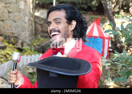 Ringführer im Zirkus Stockfoto