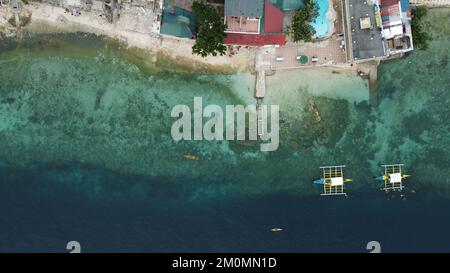 Moalboal Top-Down-Drohne photo.JPG Stockfoto