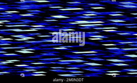 Gekreuzte blaue schwarze Rechteckformen auf abstraktem Hintergrund mit 3D-Rendering für quadratische, geometrische Formen und Konstruktionskonzepte Stockfoto