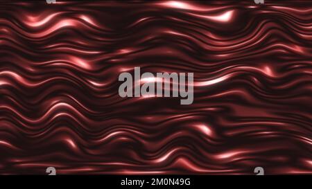 Schwebende rote Wellenfrequenzlinien auf abstraktem Hintergrund mit 3D-Rendering für Dekorations-, Gewebe- und Musterkonzepte Stockfoto