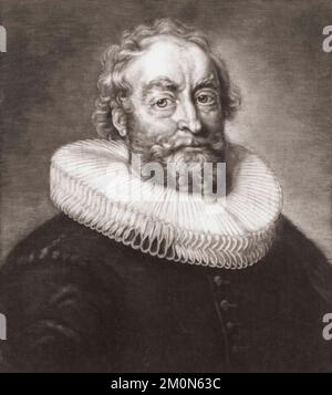 Andries Bicker, lord von Engelenburg, 1586-1652. Niederländischer Politiker. Regent von Amsterdam. Aus einem Aufdruck aus dem 18.. Jahrhundert von Johannes van Vilsteren nach einem Gemälde von Joost van den Vondel. Stockfoto