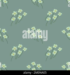 Nahtloses Blumenmuster mit winzigen Blumen Stock Vektor