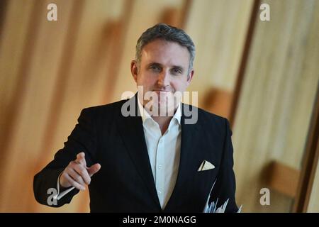 Edinburgh Scotland, Vereinigtes Königreich, 07. Dezember 2022. Alex Cole-Hamilton MSP, Vorsitzender der schottischen Liberaldemokraten im schottischen Parlament. Live-Nachrichten von sst/alamy Stockfoto