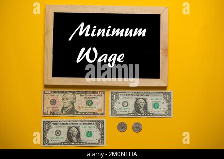 Der Mindestlohn in Maryland beträgt $12,50 Dollar pro Stunde Stockfoto