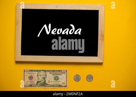 Der Mindestlohn in Nevada beträgt $10,50 Dollar pro Stunde Stockfoto
