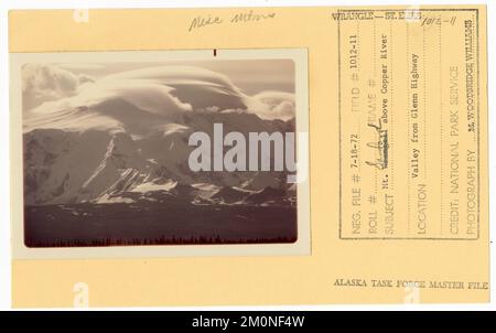 Mount Sanford über dem Copper River. Alaska Task Force Fotos Stockfoto