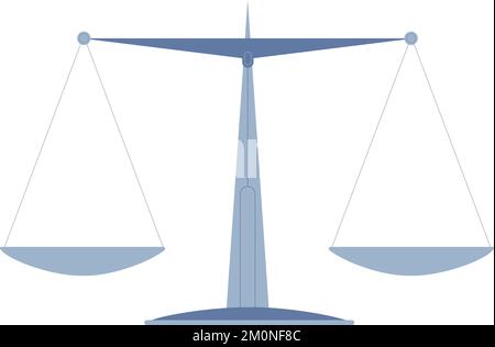 Symbol "Skalierung". Symbol für Gewichtsmessung. Balancezeichen isoliert auf weißem Hintergrund Stock Vektor