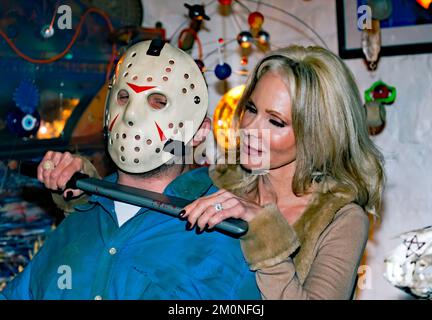 Die Schauspielerin Melanie Kinnaman spricht über ihre Rolle am Freitag, den 13..: Ein Neuanfang bei der Misty Moon Film Society, in der Ladywell Tavern, Ladywell Stockfoto