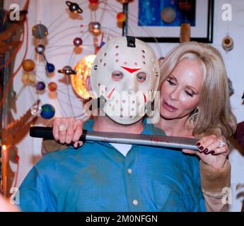 Die Schauspielerin Melanie Kinnaman spricht über ihre Rolle am Freitag, den 13..: Ein Neuanfang bei der Misty Moon Film Society, in der Ladywell Tavern, Ladywell Stockfoto