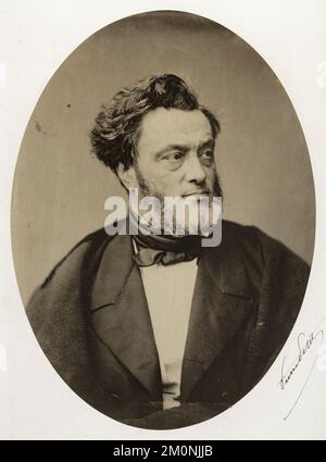 Porträt des französischen Staatsmanns und Rechtsanwalts Jules Favre (1809-1880), ca. 1858. Fotografie von Pierre Petit (1832 - 1909) Stockfoto