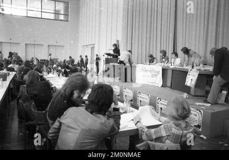 Die Schuelermitverantwortung (SMV) hat sich am 1. Juli 1974 mit einem Kongress und anschließendem Dämonstr für die Mitbestimmung von Studierenden und Auszubildenden eingesetzt Stockfoto