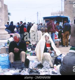 Die drittgrößte Stadt Tunesiens ist Sousse, hier am 25,2.1995, und zu dieser Zeit ein beliebtes Urlaubsziel, tun, Tunesien, Afrika Stockfoto