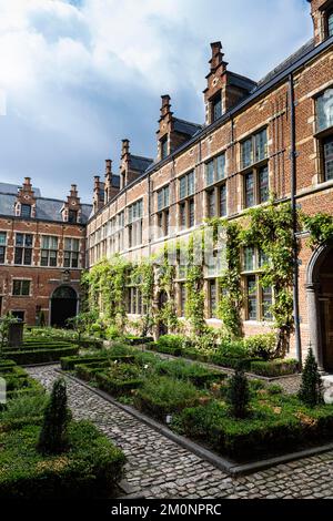 Ehemaliges Druckereiunternehmen und heute UNESCO-Weltkulturerbe Plantin-Moretus Museum, Antwerpen, Belgien, Europa Stockfoto