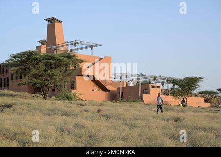 KENIA, Turkana, IT Campus of Loropio, Initiative Learning Lions, digitale Bildung für abgelegene afrika initiiert von Prinz Ludwig von Bayern, Architekt des Campus: Francis Kéré Stockfoto