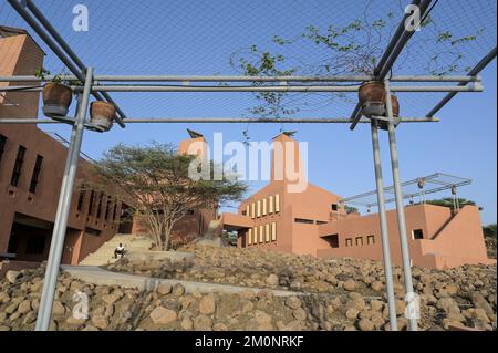 KENIA, Turkana, IT Campus of Loropio, Initiative Learning Lions, digitale Bildung für abgelegene afrika initiiert von Prinz Ludwig von Bayern, Architekt des Campus: Francis Kéré Stockfoto