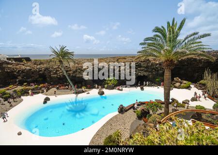 Jameos del Agua Swimmingpool in Lanzarote Stockfoto