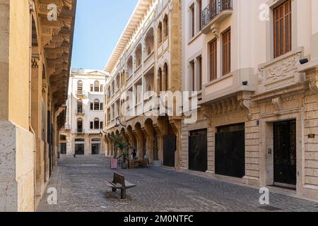 Beirut-Straßenlandschaft zur Weihnachtszeit, Libanon Stockfoto