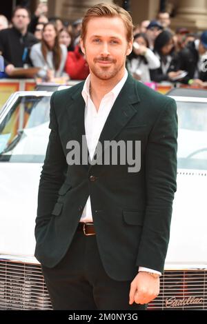 Ryan Gosling, "The Nice Guys" Film Premiere, Odeon Leicester Square, London. UK Stockfoto