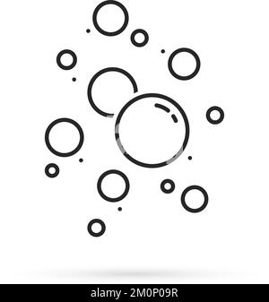 Set aus Seife oder Champagnerblase Stock Vektor