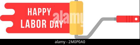 Malerwalze wie ein glücklicher Tag Stock Vektor