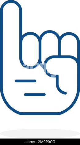 Dünne Linie verspricht Symbol mit kleinem Finger Stock Vektor