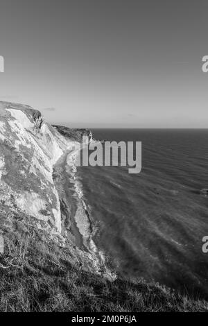 Blick auf die Klippen an der Jurassic Coast in Dorset Stockfoto