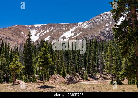 Der Pikes Peak im Süden von Colorado ist ein nationales historisches Wahrzeichen Stockfoto