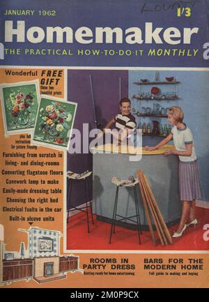 Bild des „Homemaker“ Magazins auf der Titelseite der Ausgabe vom Januar 1962.Homemaker war eines der ersten Heimwerkermagazine in großbritannien Stockfoto