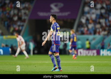 Al-Wakrah, Katar. 5.. Dezember 2022. Maya Yoshida (JPN) Fußball : FIFA-Weltmeisterschaft 2022. Runde 16 zwischen Japan 1-1 (PK 1-3) Kroatien im Al Janoub Stadion in Al Wakrah, Katar . Kredit: Mutsu Kawamori/AFLO/Alamy Live News Stockfoto