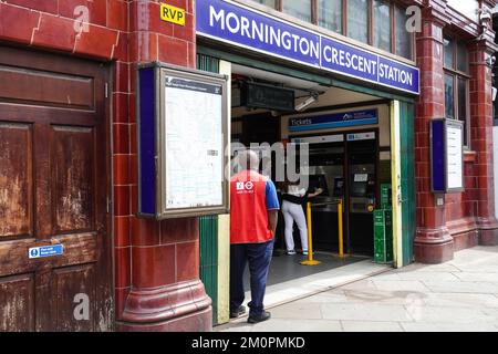 Mornington Crescent U-Bahn, U-Bahn-Station London England Vereinigtes Königreich Stockfoto