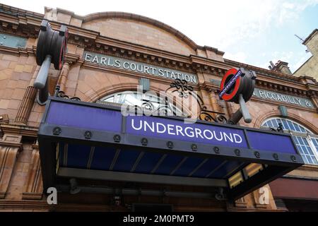 Earl's Court U-Bahn-Station in London, England, Großbritannien Stockfoto